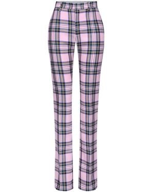 Area Checked Pants - Blue