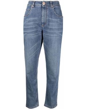 Brunello Cucinelli Mid-rise Straight-leg Jeans - Blue