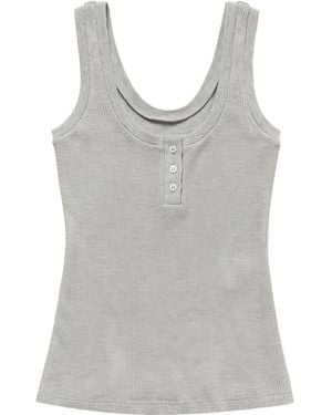 1989 STUDIO Textured Tank Top - Gray