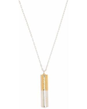 Ambush Battery-Charm Necklace - Metallic
