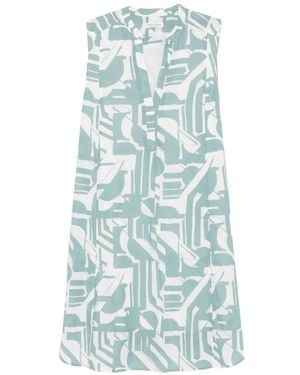 Marc O' Polo Abstract-Print Sleeveless Mini Dress - Blue