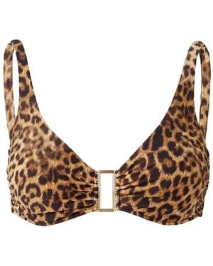Melissa Odabash Bel Air Cheetah-Print Bikini Top - Brown