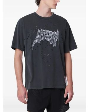 Satisfy Camiseta Con Logo Estampado - Negro
