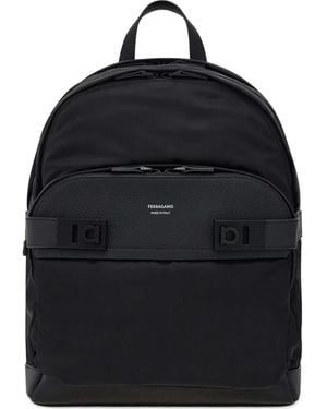 Ferragamo Sac à dos en nylon Twins - Noir