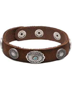 Eraldo Bracelet À Détails De Clous - Marron