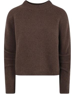 Pierantoniogaspari Raglan-Sleeve Ribbed-Trim Sweater - Brown