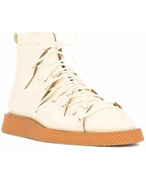 Jil Sander Lace-Up Leather Boots - Multicolour