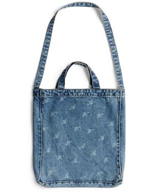 Axel Arigato Dune Script Denim Tote Bag - Blue