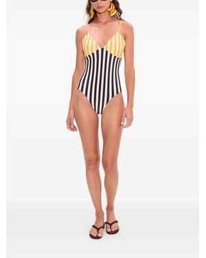 Simon Miller Behati Striped Swimsuit - White