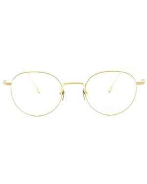 Masunaga Lunettes De Vue À Monture Ronde - White