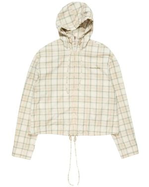 Acne Studios Plaid Hooded Jacket - White
