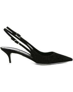 Rene Caovilla 60Mm Slingback Pointed-Toe Heeled Pumps - Black