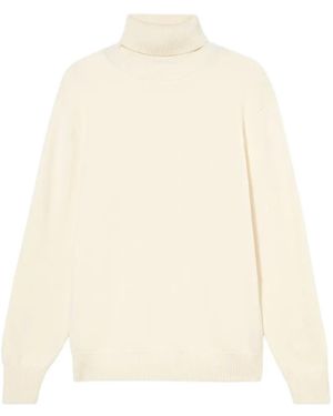 Brooks Brothers Merino Wool Turtleneck Jumper - White