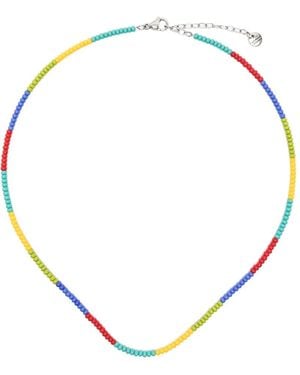 COLLANINE COLORATE Colourblock Beaded Necklace - Metallic