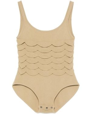 Nanushka Textured Knitted Bodysuit - Natural