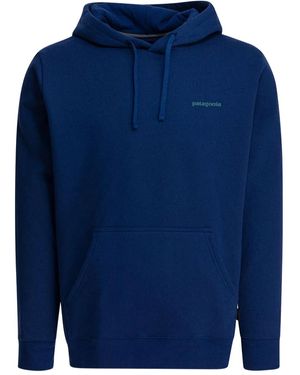 Patagonia Drawstring Graphic Hoodie - Blue