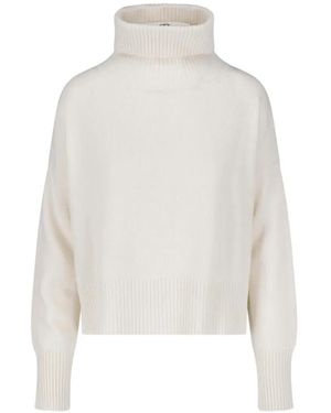 Ma'ry'ya Roll-Neck Knitted Sweater - White