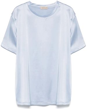Blanca Vita サテン Tシャツ - ブルー