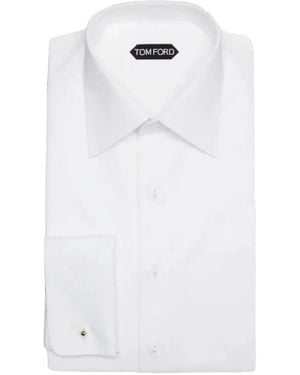 Tom Ford Cufflink Button-Down Shirt - White
