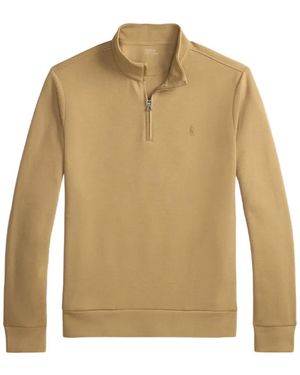 Polo Ralph Lauren Logo-Embroidered Zip-Up Jumper - Natural