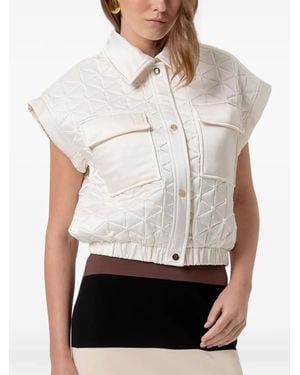 Fracomina Quilted-Finish Gilet - White