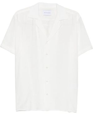 MARSĒM Short-Sleeve Camp-Collar Shirt - White