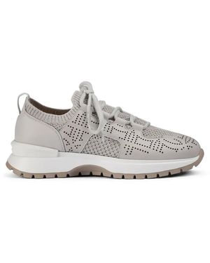Doucal's Openwork Leather Trainers - White