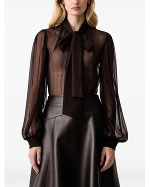 retroféte Hasli Sheer Shirt - Black