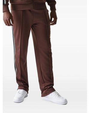 KTZ Script-Embroidered Side-Stripe Track Pants - Brown