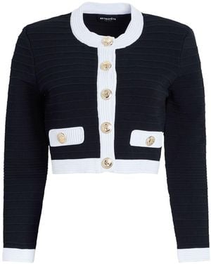 retroféte Moore Cropped Cardigan - Blue