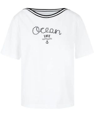 Marc Cain Boat Neck T-Shirt - White