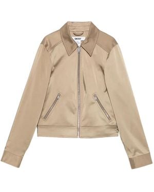 DKNY Zip-Up Jacket - Natural