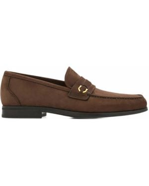 Ferragamo Gancini Loafers - Brown