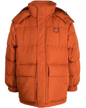 Maison Kitsuné Plumífero Con Motivo Chillax Fox - Naranja