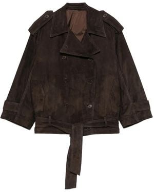 Salvatore Santoro Cabanjacke Aus Wildleder - Schwarz