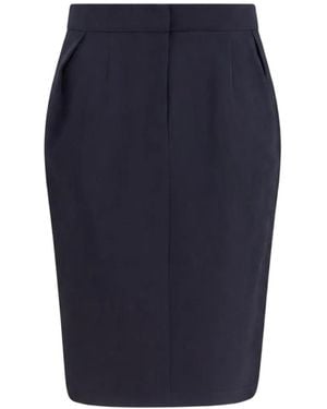 Magda Butrym Pleated Button-Flap Midi Skirt - Blue