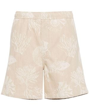 Samsøe & Samsøe Sajabari Patterned-Jacquard Shorts - Natural