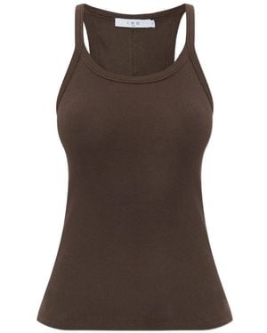 IRO Ribbed Racerback Top - Brown