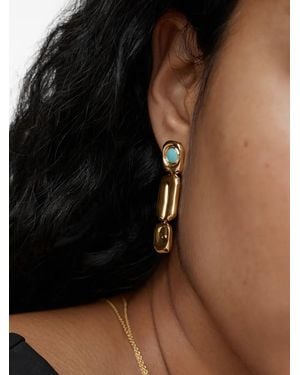 Monica Vinader Stone-Embellished Drop Earrings - Brown