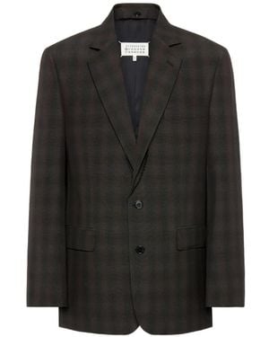 Maison Margiela Virgin Wool Single-Breasted Blazer - Black