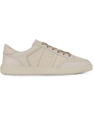 Ferragamo Low-Top Trainers With Signature - White