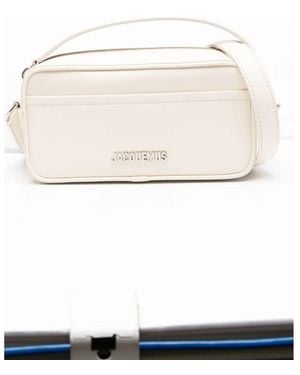 Jacquemus The Banet Leren Schoudertas Met Logoplakkaat - Wit
