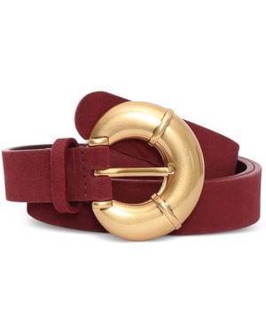 Weekend by Maxmara Sebino Buckled Leather Belt - Red
