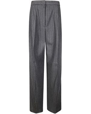Sportmax ストライプ プリーツパンツ - グレー