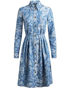 Etro Denim Shirt Dress - Blue