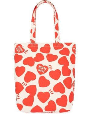 Human Made Heart-Print Reversible Tote Bag - Red