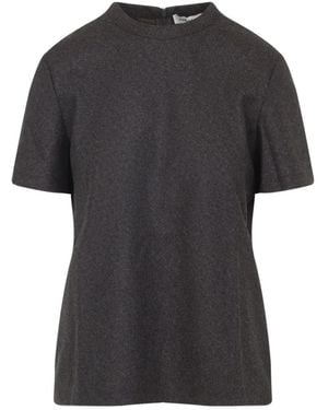 Carven T-Shirt Met Hoge Hals - Zwart