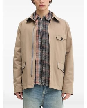 Paul Smith Zip-Detail Flap-Pocket Jacket - Natural