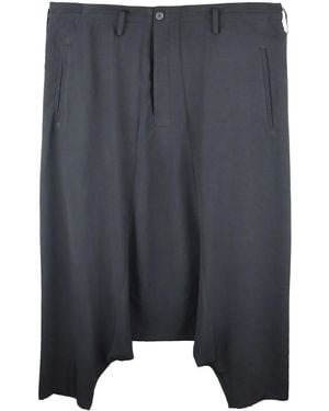 Yohji Yamamoto Sarouel Drop-Crotch Trousers - Grey