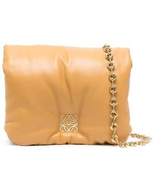 Loewe Goya レザー ショルダーバッグ - ナチュラル